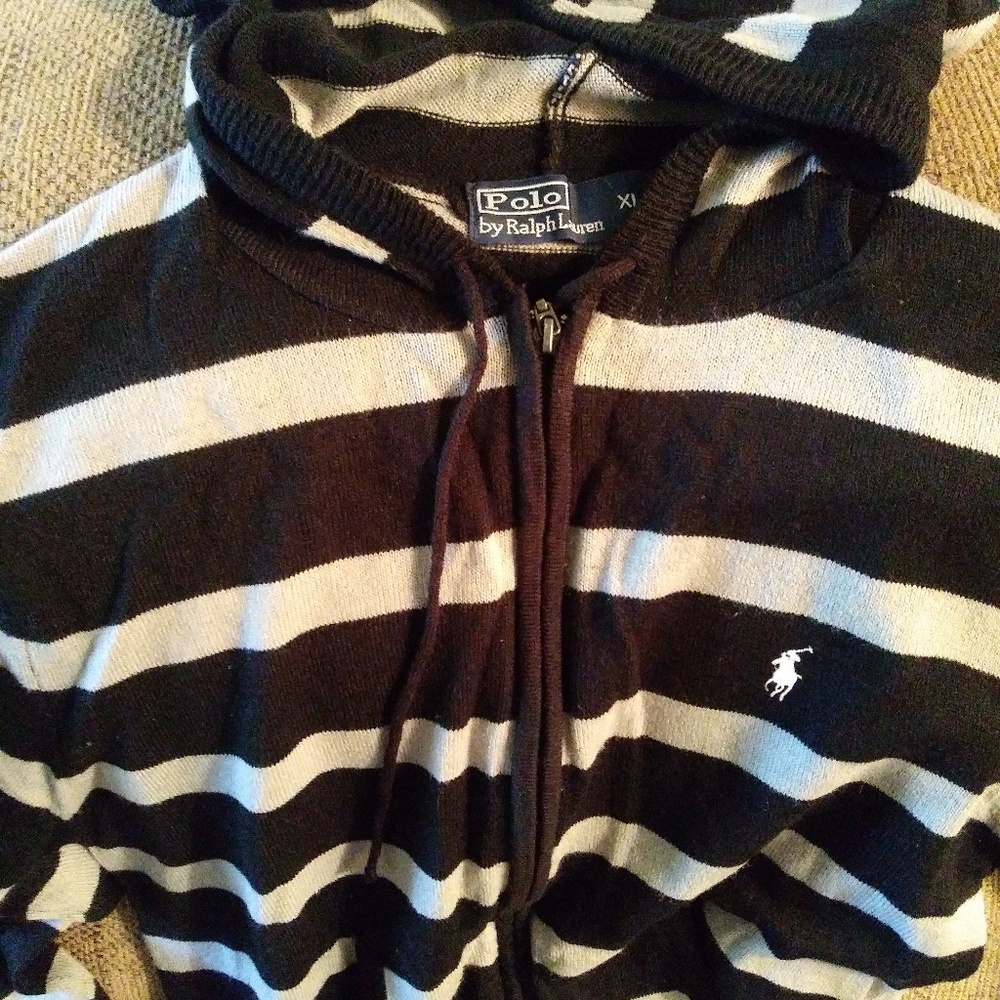 Polo sweater zipper  hoodie xl